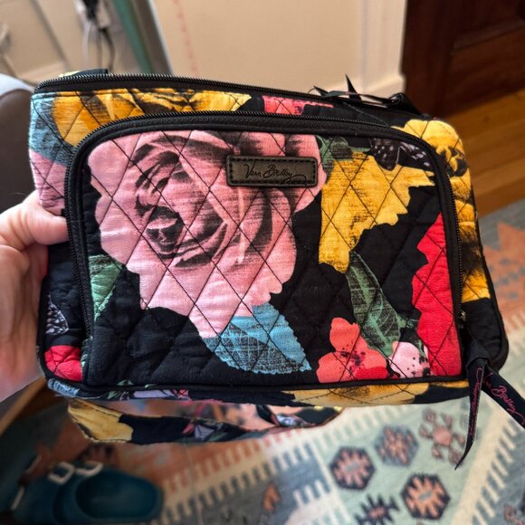 Vera Bradley Handbags - 90s Floral Black Quilted Vera Bradley Crossbody purse